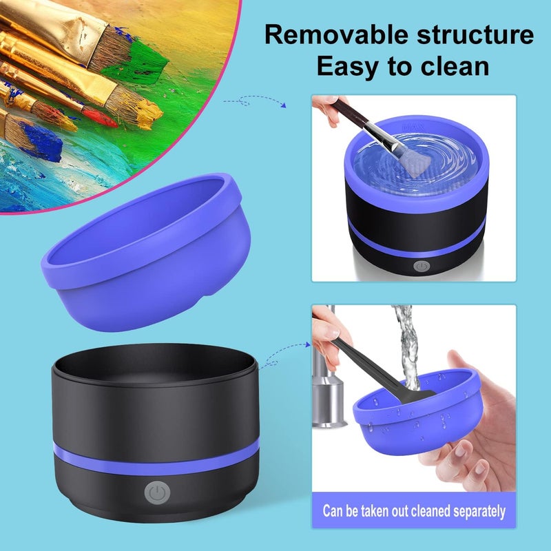 YAGHVEO ® Electric Paint Brush Cleaner Rinse Cup, Paint Brush Cleaner, Brush Rinser for Painting, Artist Brush Cleaning Washer Rinser for Acrylic, Watercolor, Oil, Gouache Painting - Image 4